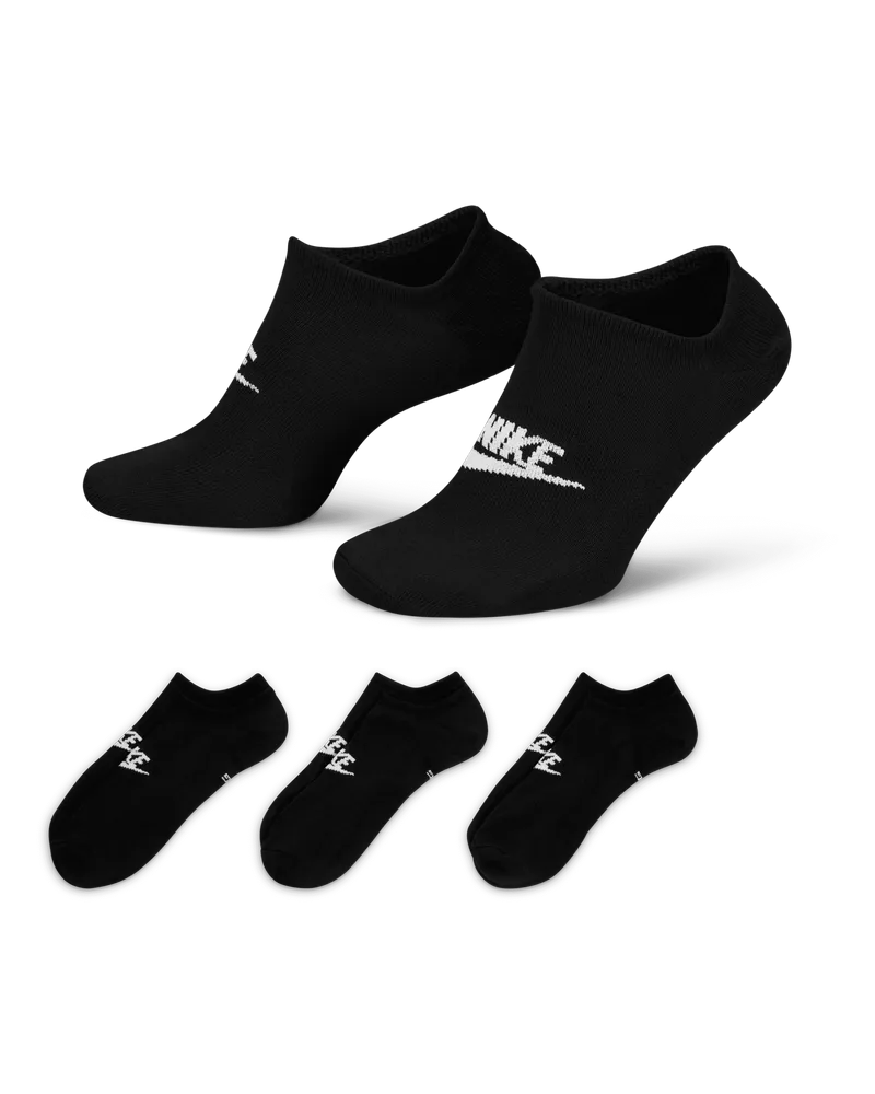 Nike Everyday Essential No-Show-Socken (3 Paar) - Schwarz Schwarz