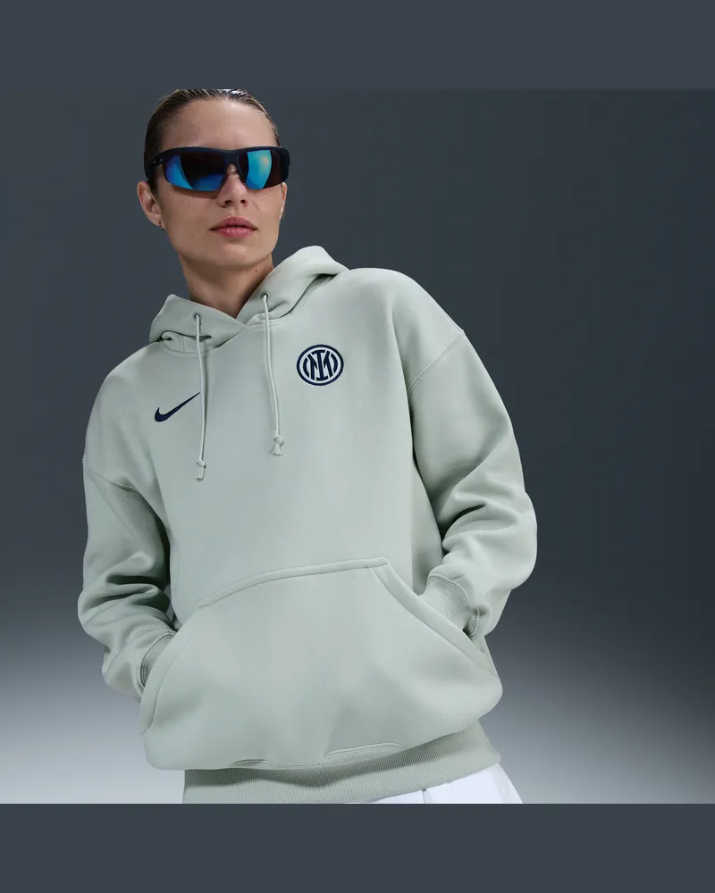 Nike Inter Mailand Phoenix Fleece  Football Oversize-Hoodie (Damen) - Grau Grau