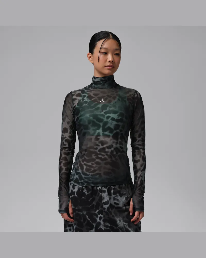 Jordan Flight Mesh-Longsleeve (Damen) - Schwarz Schwarz