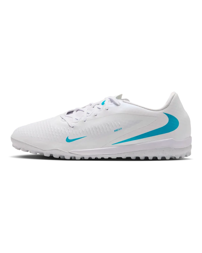 Nike Phantom 6 Low Academy Fußballschuh für Turf - Weiß Weiß
