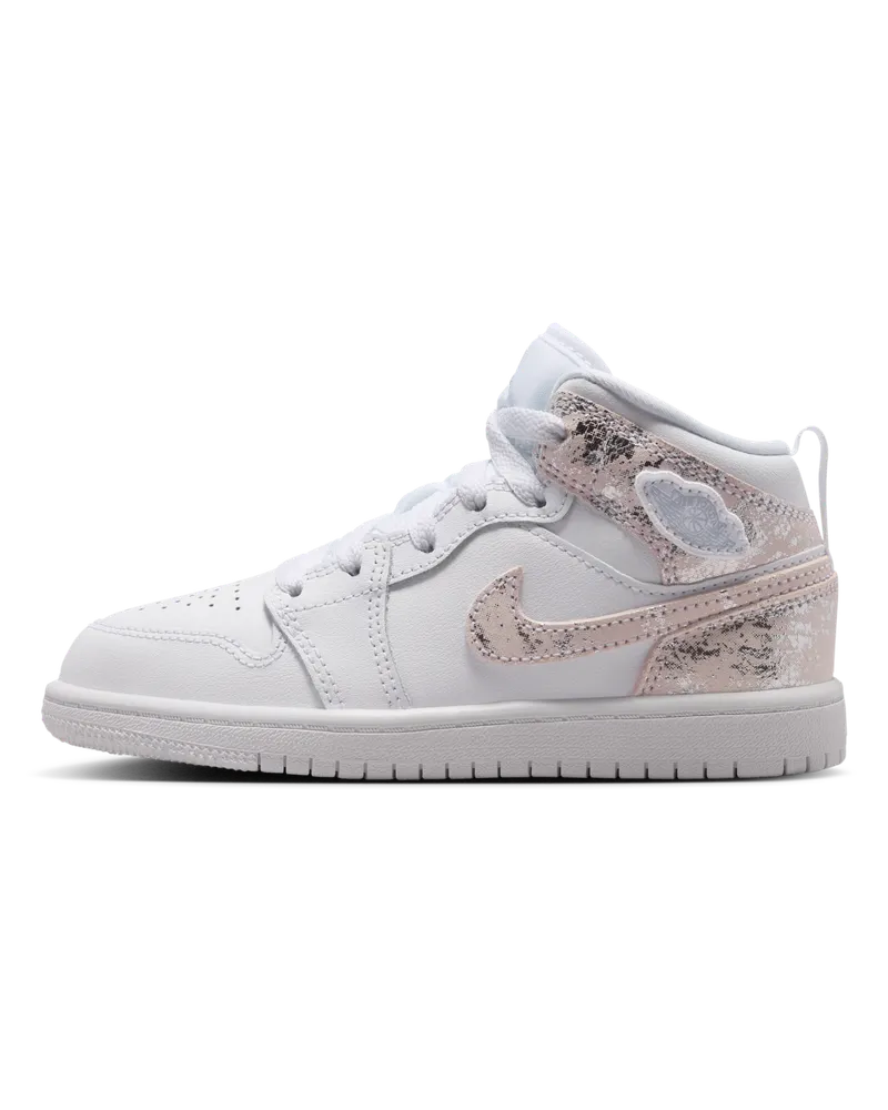 Jordan 1 Mid SE Schuh (jüngere Kinder) - Weiß Weiß