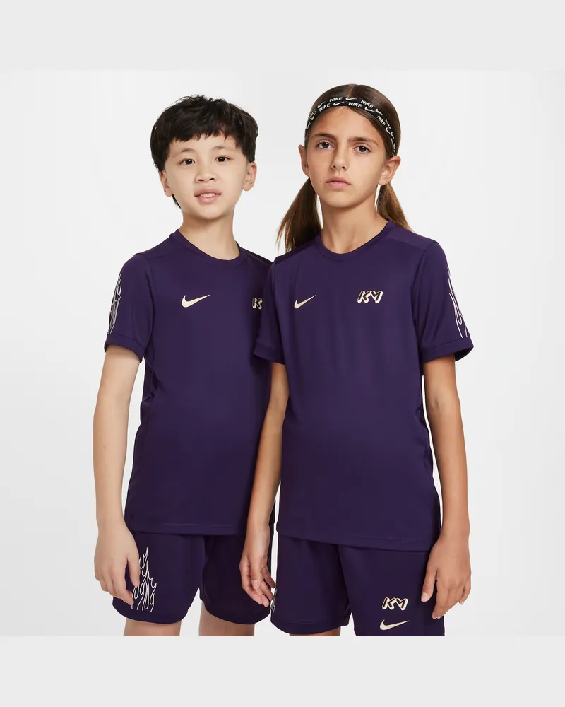 Nike Kylian Mbappé Academy Dri-FIT-Fußballoberteil (ältere Kinder) - Lila Lila