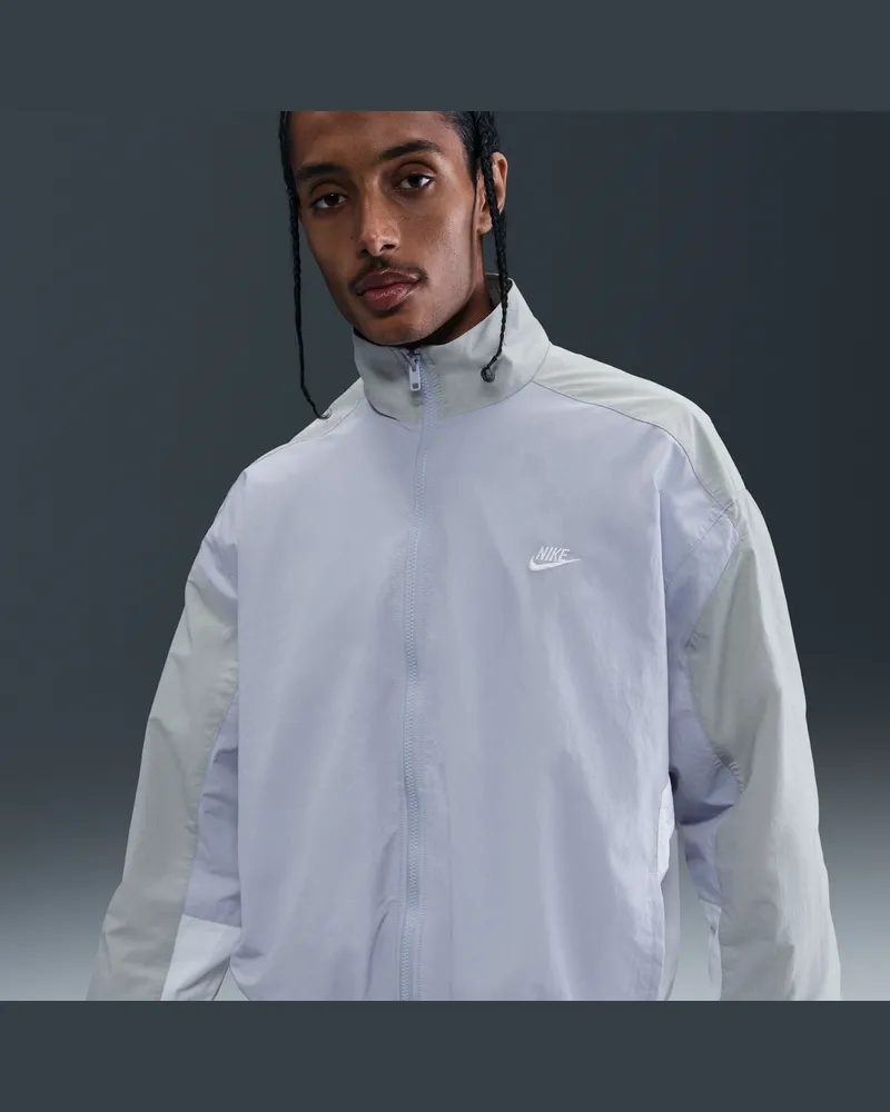 Nike Web-Trainingsjacke im Oversize-Stil (Damen) - Grau Grau