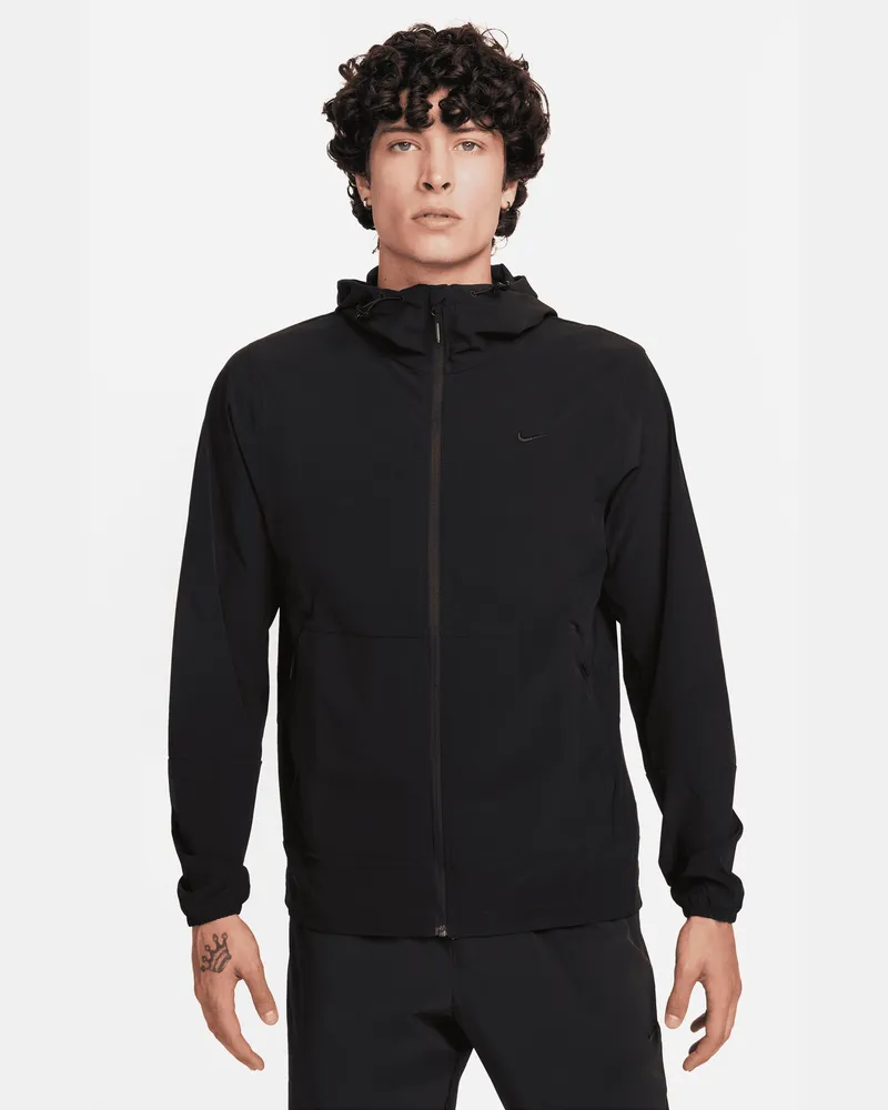 Nike Unlimited vielseitige Repel-Jacke mit Kapuze für Herren - Schwarz Schwarz