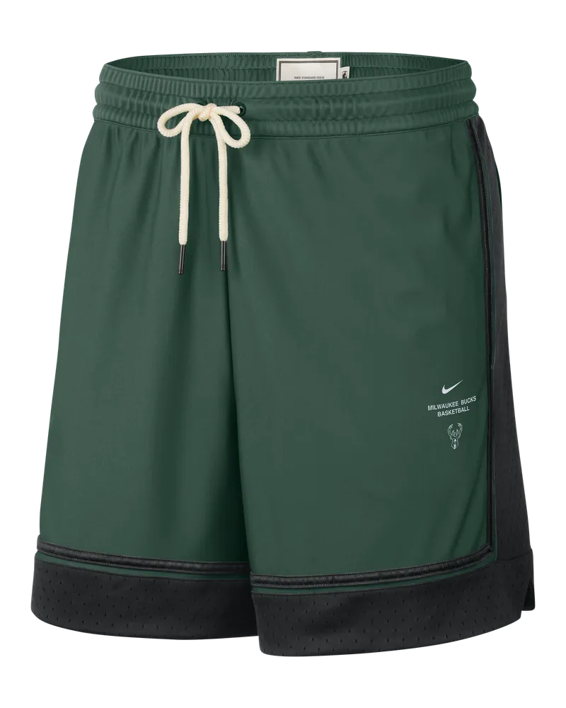 Nike Milwaukee Bucks Standard Issue NBA Shorts (ca. 15 cm, Herren) - Grün Grün