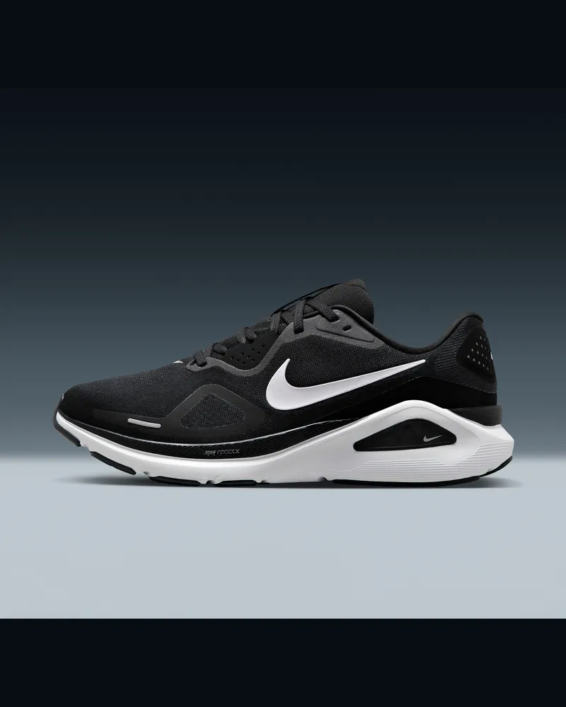 Nike Structure 26 Straßenlaufschuh (Herren, extraweit) - Schwarz Schwarz