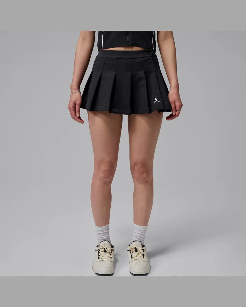 Jordan Brooklyn Faltenrock (Damen) - Schwarz Schwarz