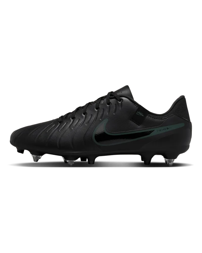 Nike Tiempo Legend 10 Academy Low Top Fußballschuh für weichen Rasen - Schwarz Schwarz