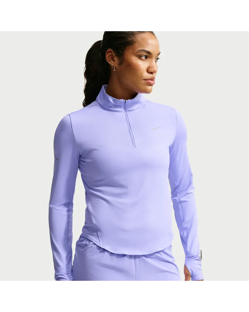 Nike Swift Dri-FIT UV-Laufoberteil mit Viertelreißverschluss (Damen) - Lila Lila