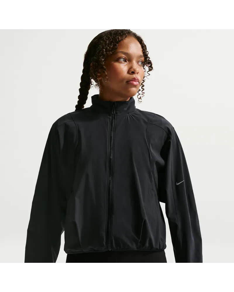 Nike MAVN wasserabweisende Webjacke mit UV-Schutz für Mädchen - Schwarz Schwarz