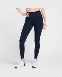 Nike One Leggings in voller Länge mit hohem Bund für Damen - Blau Blau