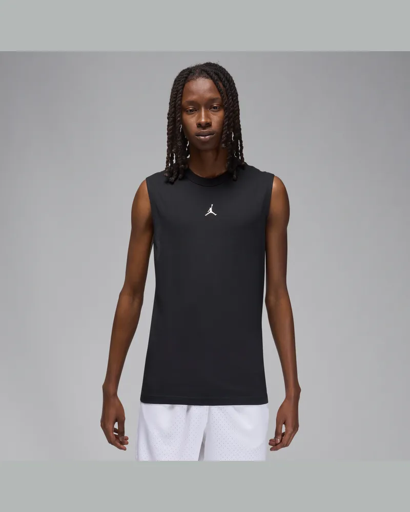 Jordan Sport ärmelloses Dri-FIT-Oberteil für Herren - Schwarz Schwarz