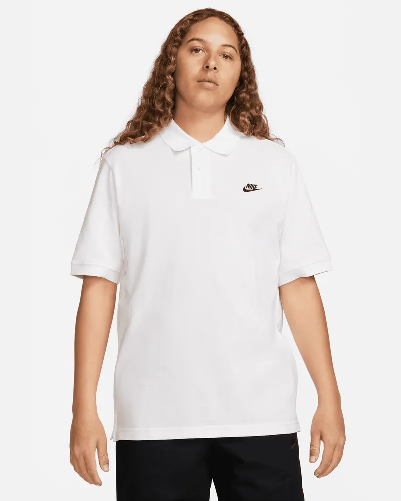 Nike Club Kurzarm-Poloshirt für Herren - Weiß Weiß