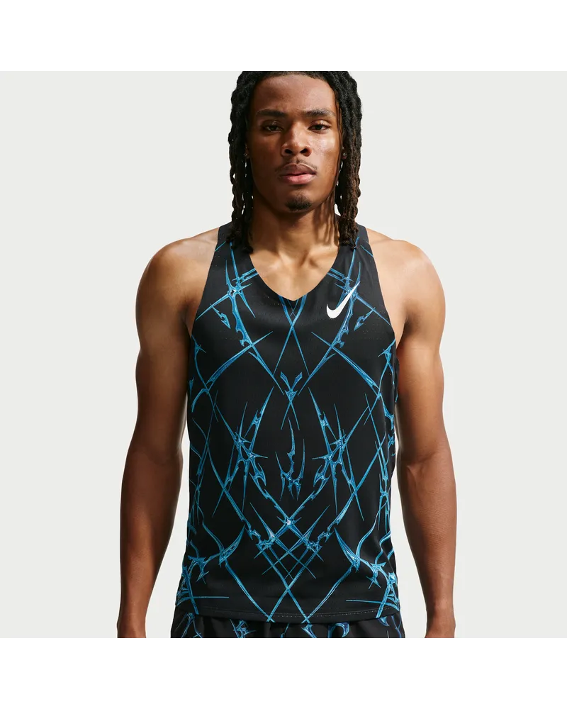 Nike AeroSwift Dri-FIT ADV Laufoberteil mit Print (Herren) - Schwarz Schwarz