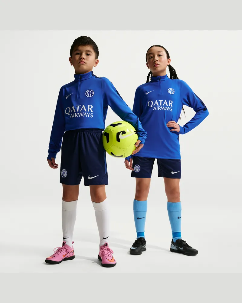 Nike Inter Mailand Strike  Dri-FIT Fußballshorts aus Strickmaterial (ältere Kinder) - Blau Blau