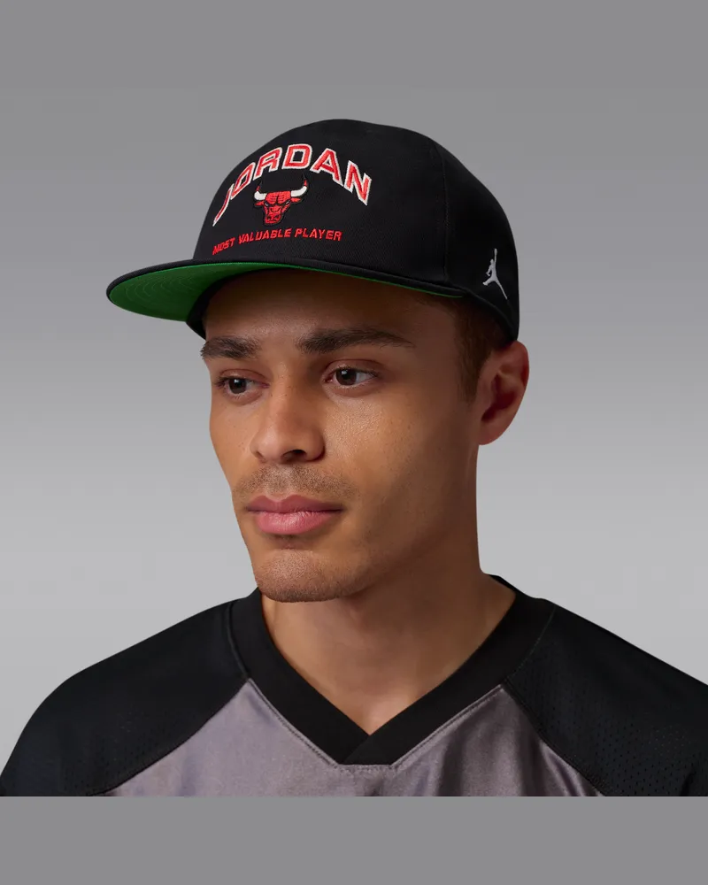 Jordan Pro unstrukturierte Cap mit flachem Schirm - Schwarz Schwarz