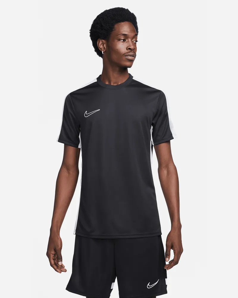 Nike Academy Dri-FIT Kurzarm-Fußballoberteil für Herren - Schwarz Schwarz