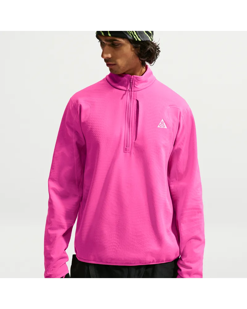 Nike ACG "Wolf Grid" Therma-FIT Wanderoberteil mit Halbreißverschluss (Herren) - Pink Pink