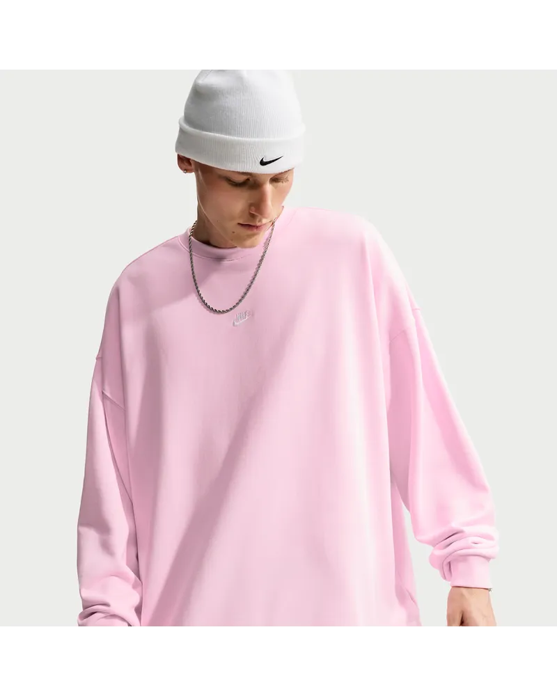 Nike Club French-Terry-Sweatshirt mit Rundhalsausschnitt (Herren) - Pink Pink