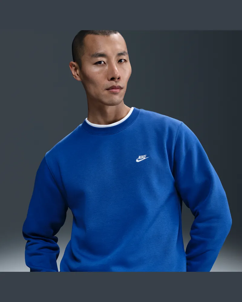 Nike Club Fleece-Rundhalsshirt (Herren) - Blau Blau