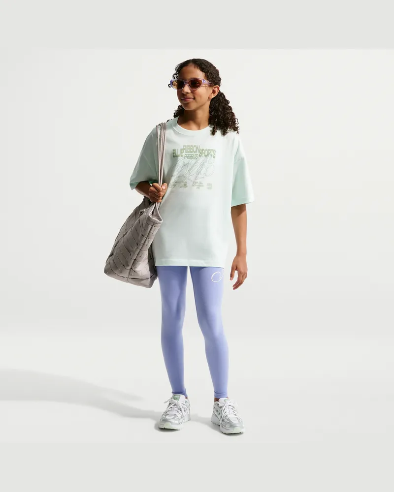 Nike Classic Leggings mit hohem Bund und Grafik (ältere Kinder, Mädchen) - Lila Lila