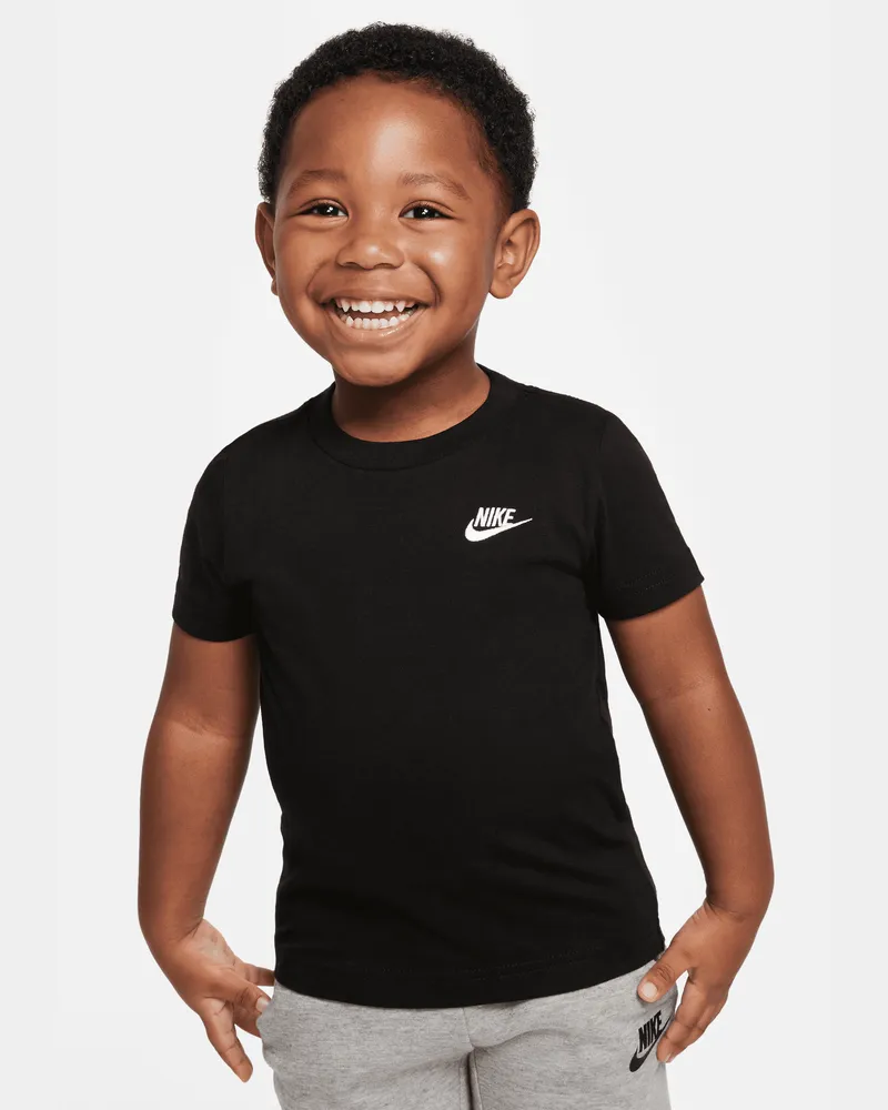 Nike besticktes Futura T-Shirt (Kleinkinder) - Schwarz Schwarz