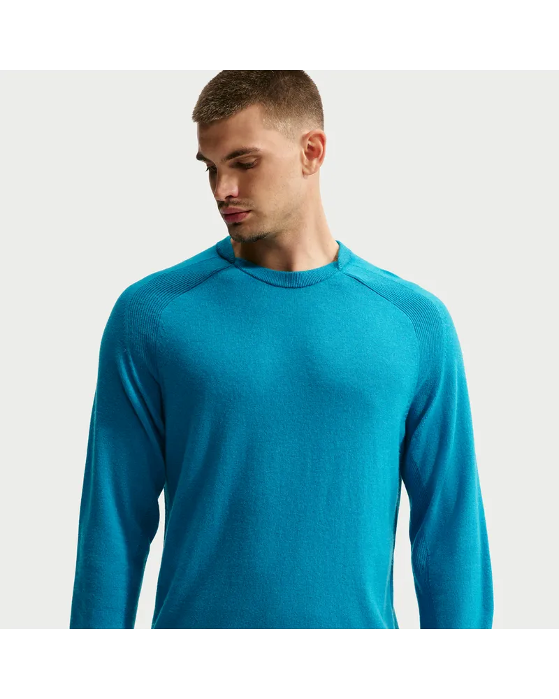 Nike Maßgeschneiderte Performance von  Golf-Oberteil mit Rundhalsausschnitt (Herren) - Blau Blau