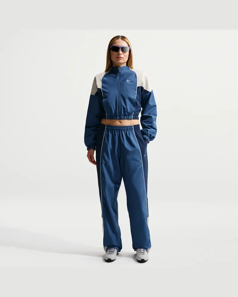 Nike Oversized-Trainingshose mit mittelhohem Bund (Damen) - Blau Blau