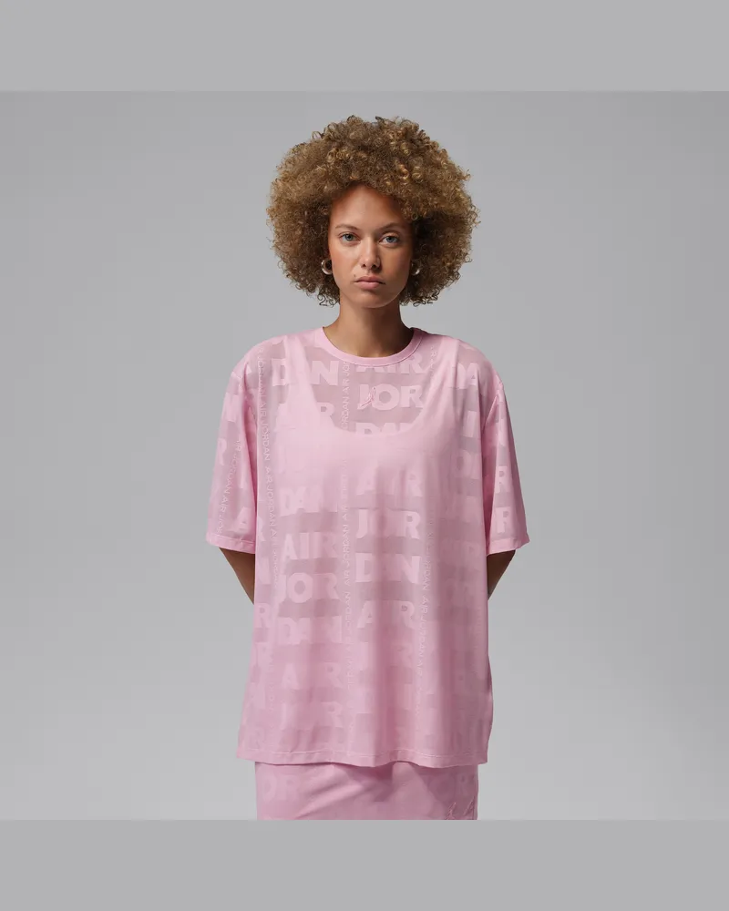 Jordan Flight Oberteil mit offenem Strickmuster (Damen) - Pink Pink
