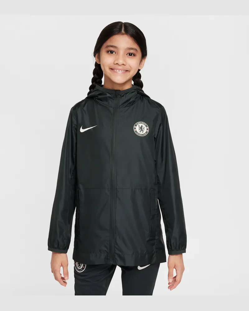 Nike FC Chelsea Academy Pro  Fußball-Regenjacke mit Kapuze (ältere Kinder) - Grün Grün