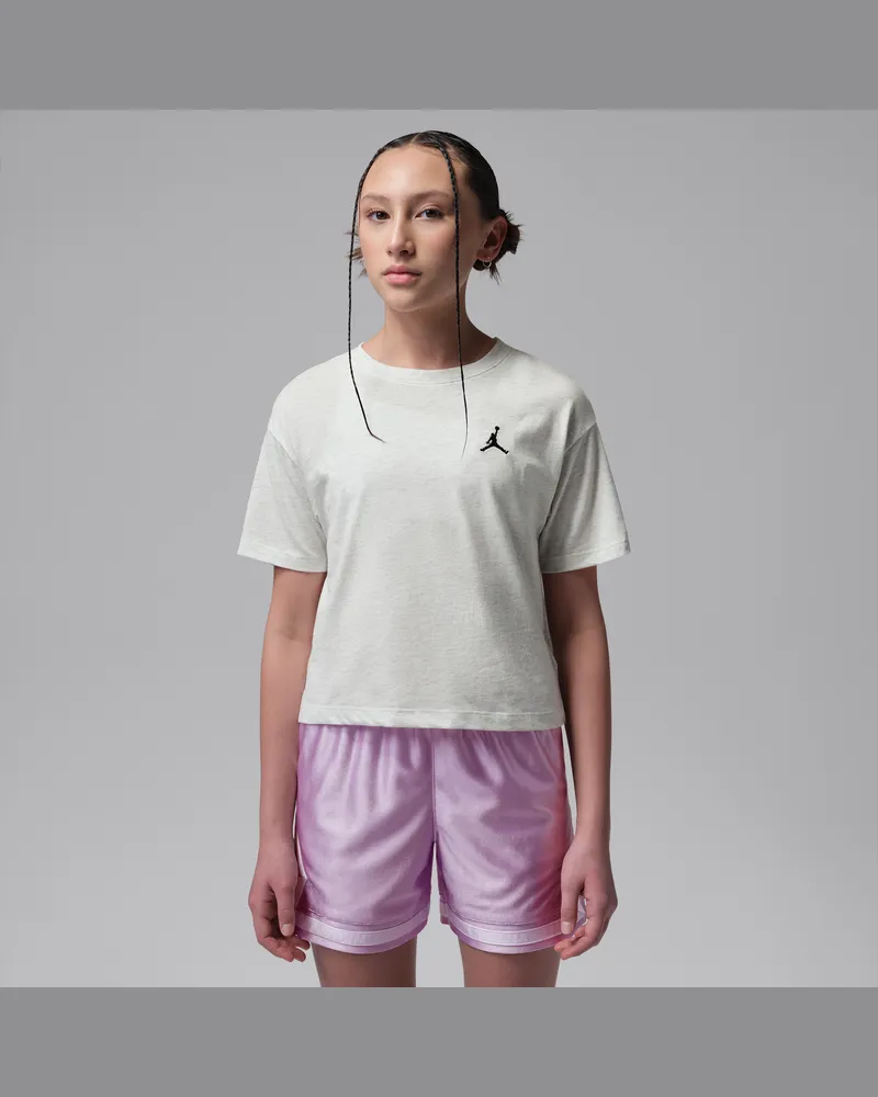 Jordan Brooklyn Essentials besticktes T-Shirt (jüngere Kinder) - Braun Braun