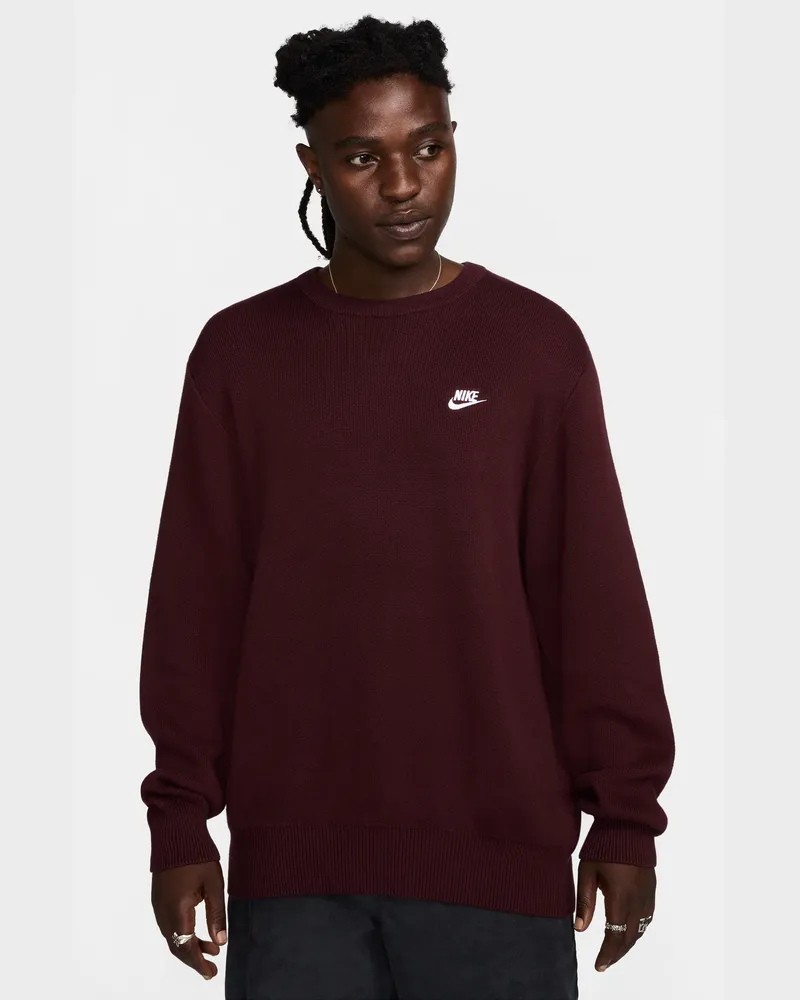 Nike Club Pullover mit Rundhalsausschnitt (Herren) - Rot Rot