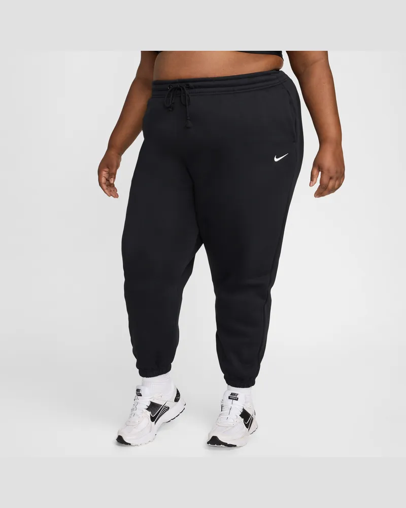Nike Sportswear Phoenix Fleece extragroße Trainingshose mit hohem Taillenbund für Damen - Schwarz Schwarz