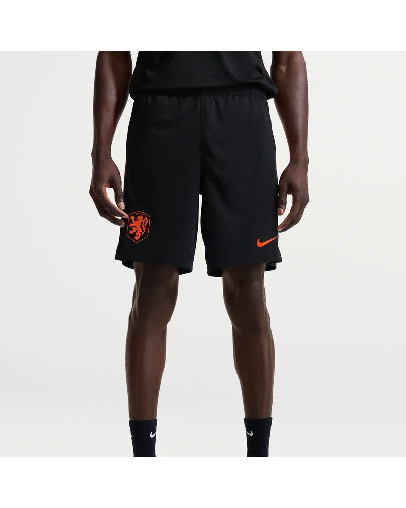Nike Niederlande Strike  Dri-FIT Fußballshorts aus Strickmaterial (Herren) - Schwarz Schwarz