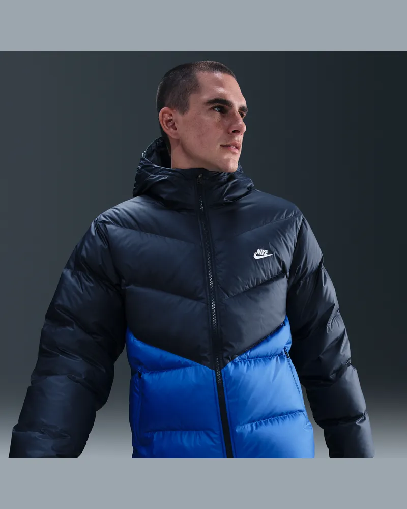Nike Windrunner Statement-Daunenjacke (Herren) - Blau Blau