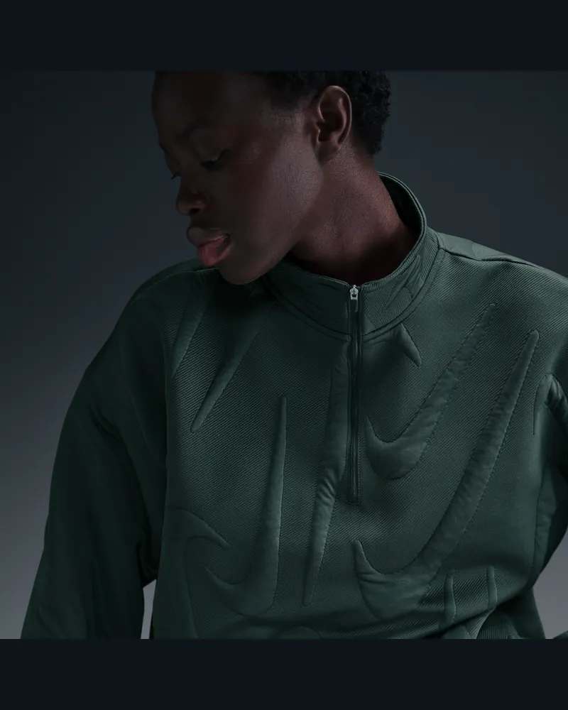 Nike Sportswear Collection bequemes Oversize-Sweatshirt mit 1/4-Reißverschluss und Logo (Damen) - Grün Grün