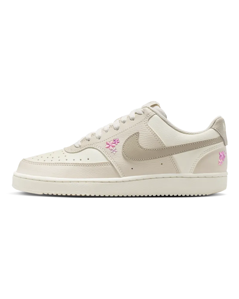 Nike Court Vision Low SE "Stitched Floral" Schuh (Damen) - Weiß Weiß