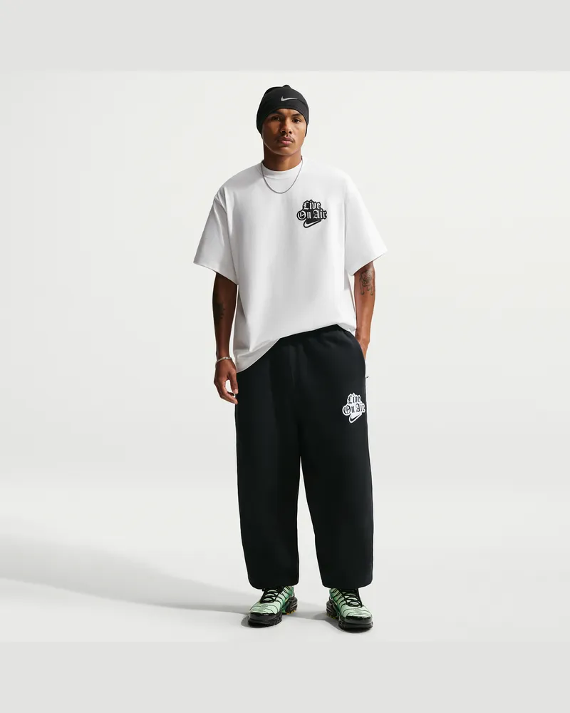 Nike Solo Swoosh Fleece-Hose mit Bündchen (Herren) - Schwarz Schwarz