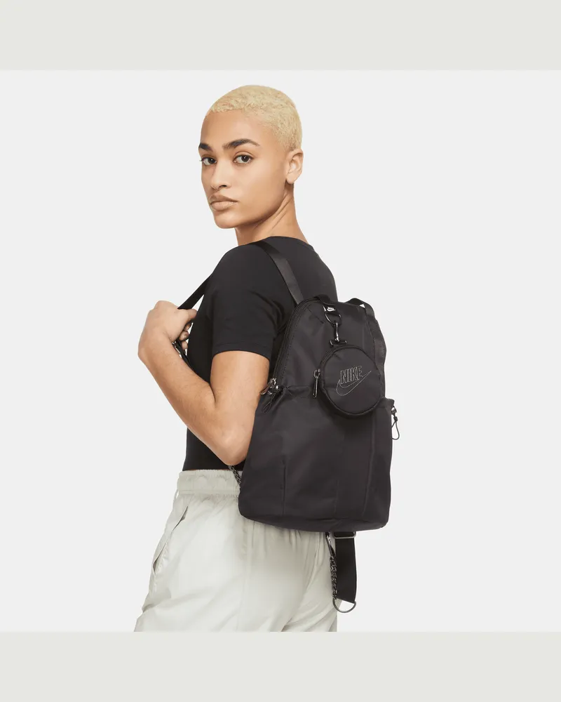 Nike Sportswear Futura Luxe Minirucksack für Damen (10 l) - Schwarz Schwarz