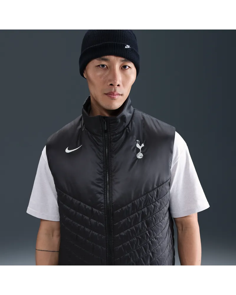 Nike Tottenham Hotspur Windrunner  Therma-FIT mittelschwere Fußball-Puffer-Weste (Herren) - Schwarz Schwarz