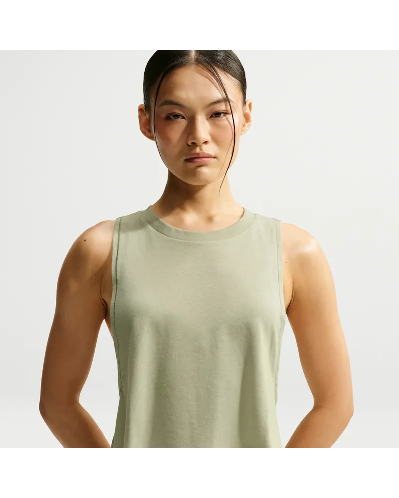 Nike SKIMS Performance Cotton Blend Crop-Tanktop (Damen) - Grün Grün