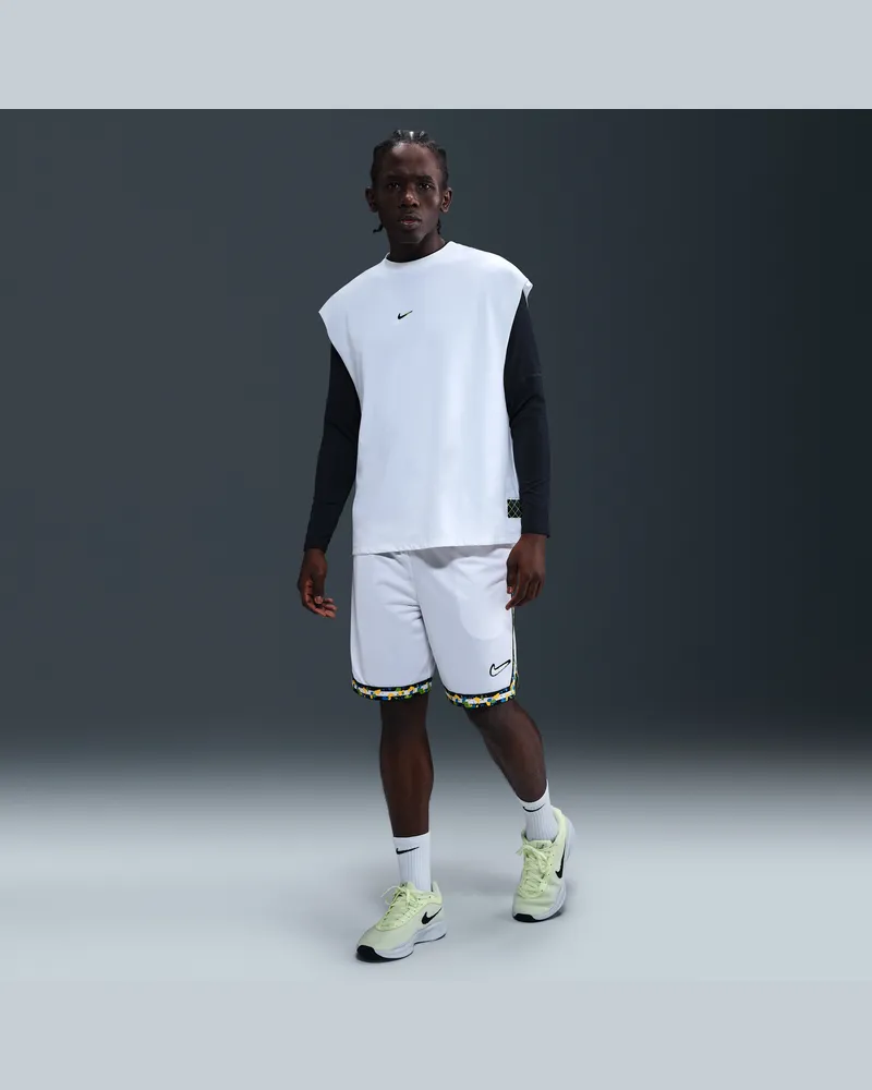 Nike DNA Dri-FIT Basketballshorts für Herren (ca. 20,5 cm) - Weiß Weiß