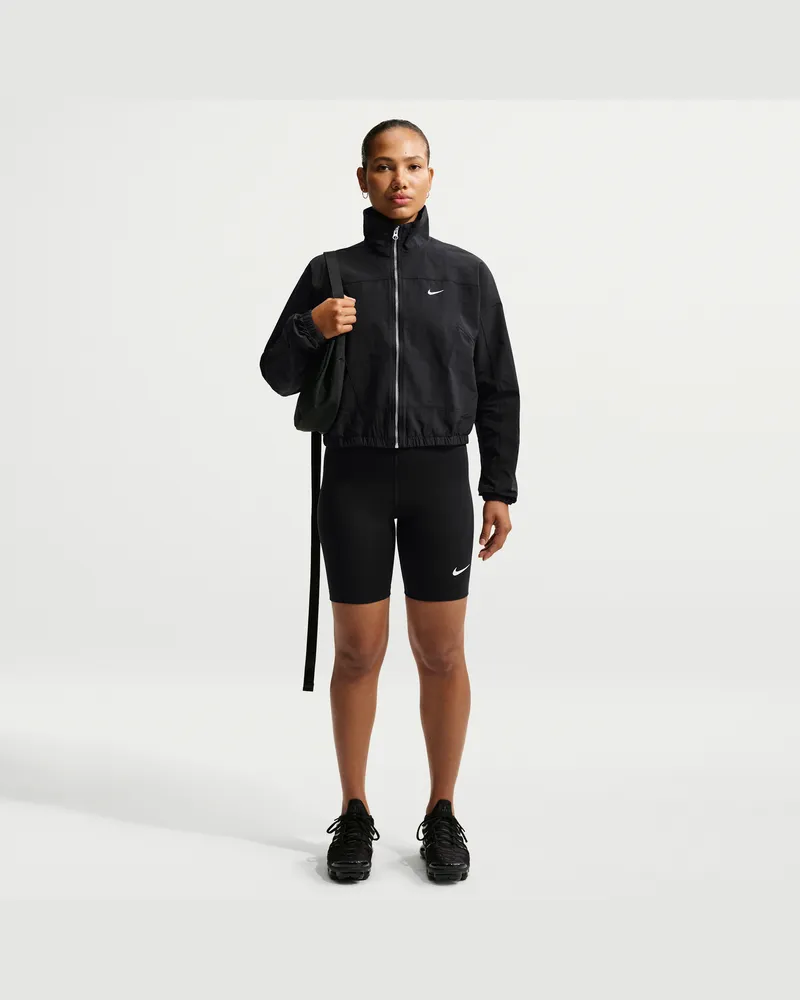 Nike Classic Bike-Shorts mit hohem Taillenbund für Damen (ca. 20,5 cm) - Schwarz Schwarz
