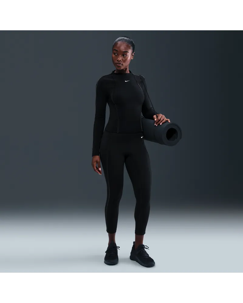 Nike One 7/8-Leggings mit hohem Bund (Damen) - Schwarz Schwarz