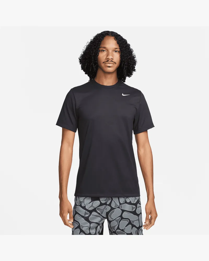 Nike Dri-FIT Legend Fitness-T-Shirt für Herren - Schwarz Schwarz