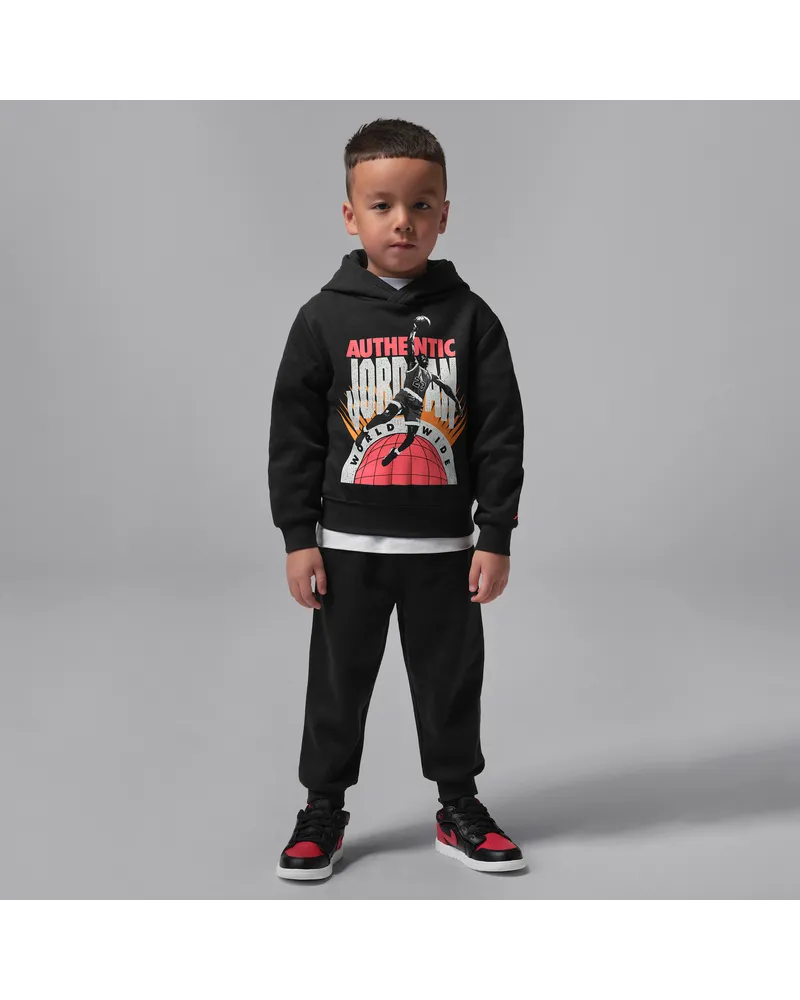 Jordan Brooklyn Fleece AJ6 2-teiliges Pullover-Set (Kleinkinder) - Schwarz Schwarz