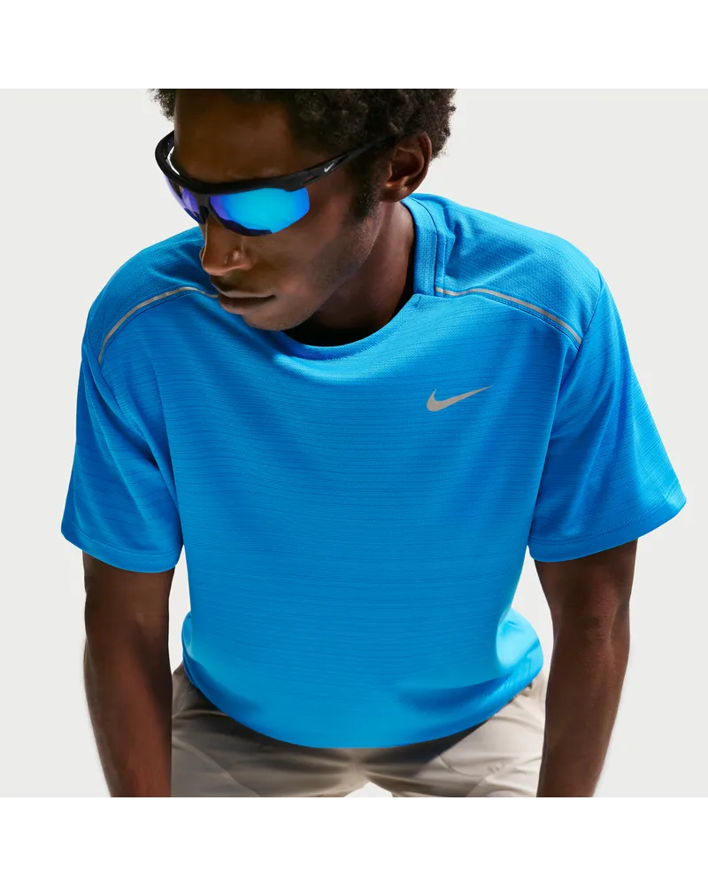 Nike Miler Kurzarmshirt mit Dri-FIT-Technologie (Herren) - Blau Blau