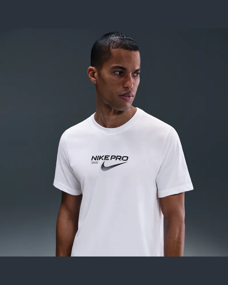 Nike Dri-FIT Trainings-T-Shirt (Herren) - Weiß Weiß