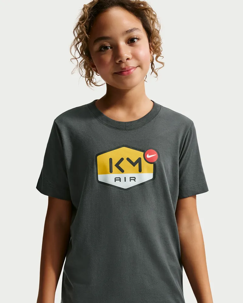 Nike Kylian Mbappé T-Shirt mit Dri-FIT-Technologie (ältere Kinder) - Grau Grau