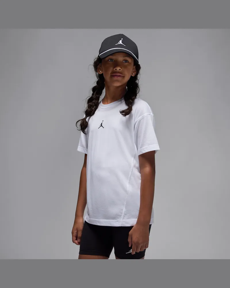 Jordan Sport Dri-FIT Diamond Kurzarm-Oberteil (ältere Kinder) - Weiß Weiß